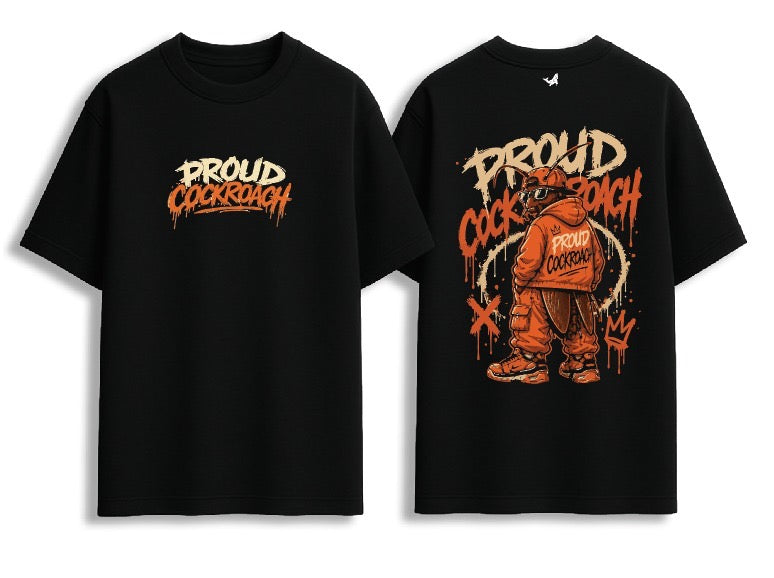 PROUD COCKROACH Graphic Heavyweight Oversized T-Shirt